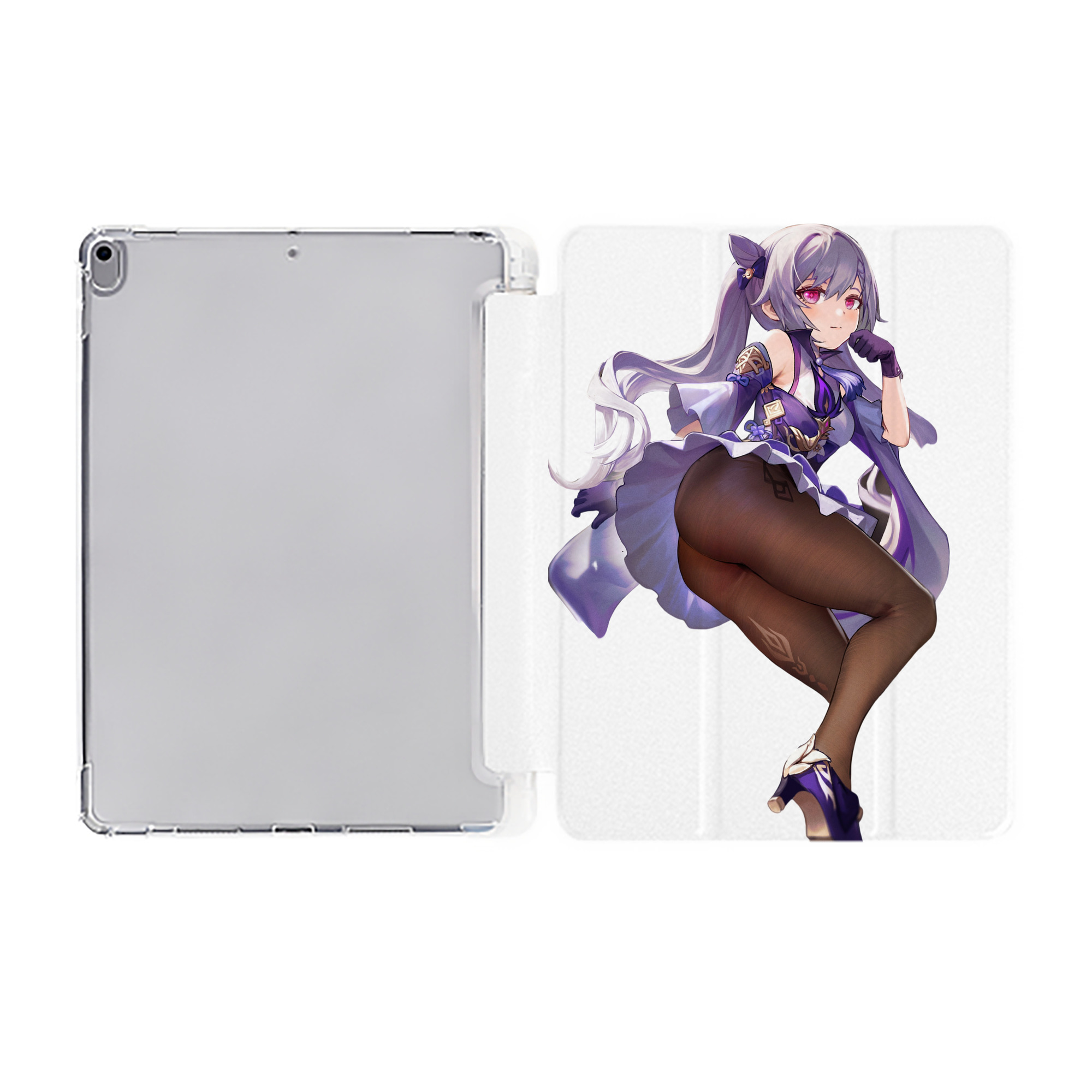 げんし神 刻晴 こくせい genshin Kokusei IPad ケース ペン収納付き 三つ折りスタンド PUレザー×シリコン 対応機種9.5/10.5/10.9インチ